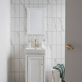 Jasper Metro Carrara Marble Effect Flat Wall Tiles - 100 x 300mm