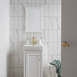 Jasper Metro Carrara Marble Effect Flat Wall Tiles - 100 x 300mm