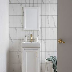 Jasper Metro Carrara Marble Effect Flat Wall Tiles - 100 x 300mm