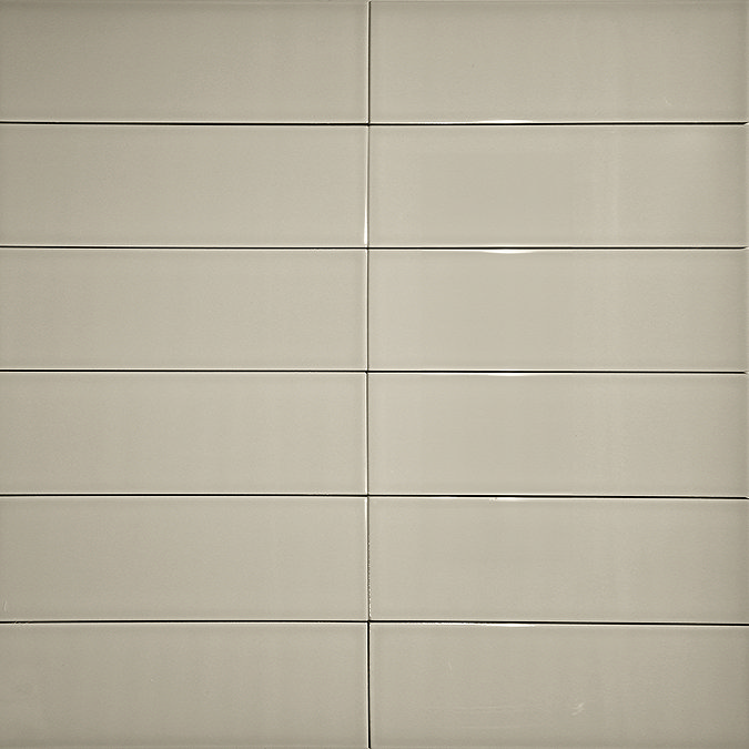 Jasper Metro Gloss Greige Flat Wall Tiles - 100 x 300mm