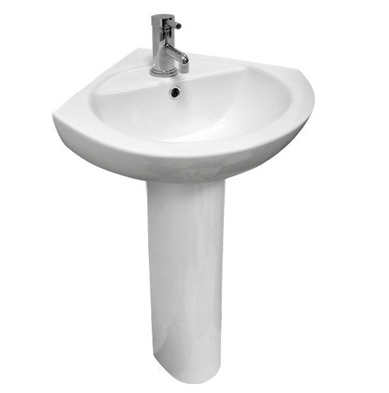 Jena 1TH Corner Basin with Full Pedestal Large Image