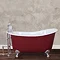JIG Lyon Cast Iron Roll Top Slipper Bath (1370x730mm) with Feet  In Bathroom Large Image