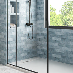 Josefina Matt Blue Zellige Effect Wall and Floor Tiles - 64 x 223mm