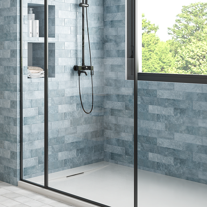 Josefina Matt Blue Zellige Effect Wall and Floor Tiles - 64 x 223mm