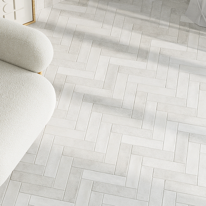 Josefina Matt White Zellige Effect Wall and Floor Tiles - 64 x 223mm
