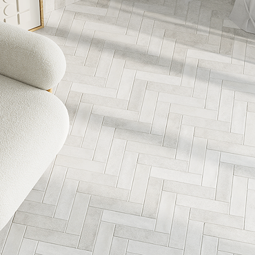Josefina Matt White Zellige Effect Wall and Floor Tiles - 64 x 223mm
