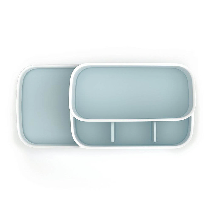 Joseph Joseph Easy-Store Bathroom Caddy - White/Blue - 70504  Profile Large Image