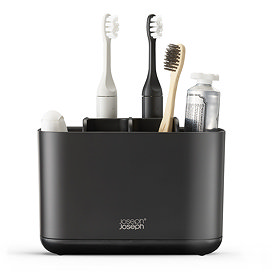 Joseph Joseph Easy-Store Large Toothbrush Caddy - Matt Black