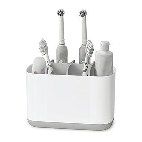 Joseph Joseph Easy-Store Large Toothbrush Caddy - White/Grey - 70510 Large Image