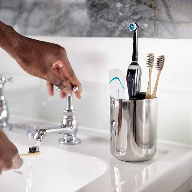 Joseph Joseph EasyStore Luxe stainless steel Toothbrush Holder