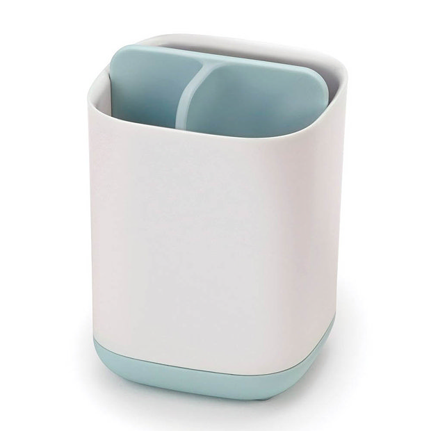 Joseph Joseph Easy-Store Toothbrush Caddy - White/Blue - 70500  Profile Large Image