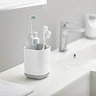Joseph Joseph Easy-Store Toothbrush Caddy - White/Grey - 70509  Standard Large Image