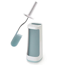 Joseph Joseph Flex Plus Smart Toilet Brush & Holder with Storage Caddy - White/Blue - 70507 Medium I