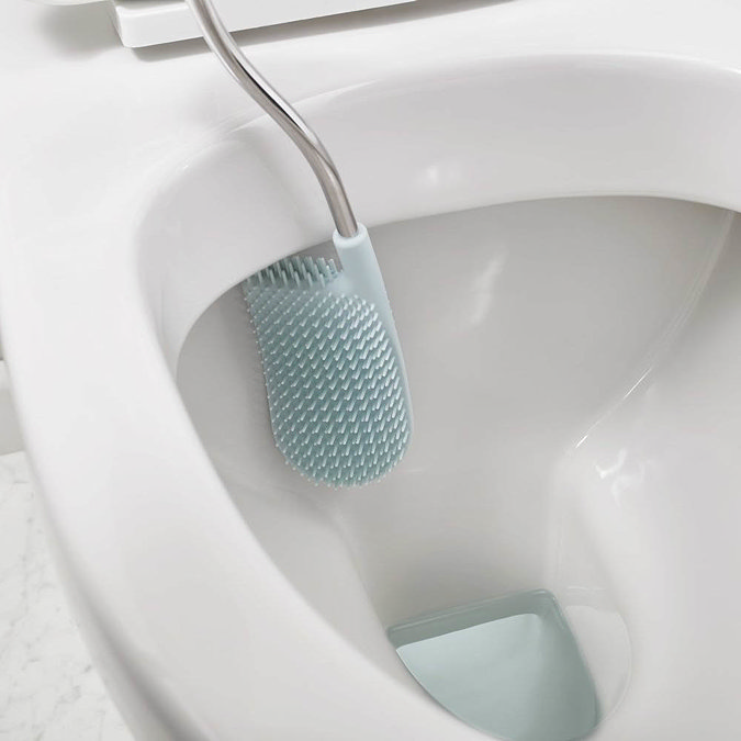 Joseph Joseph Flex Smart Toilet Brush & Holder - White/Blue - 70506  In Bathroom Large Image