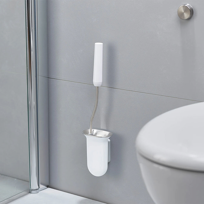 Joseph Joseph Flex Steel Wall Mounted Toilet Brush & Holder - 70528  additional Large Image