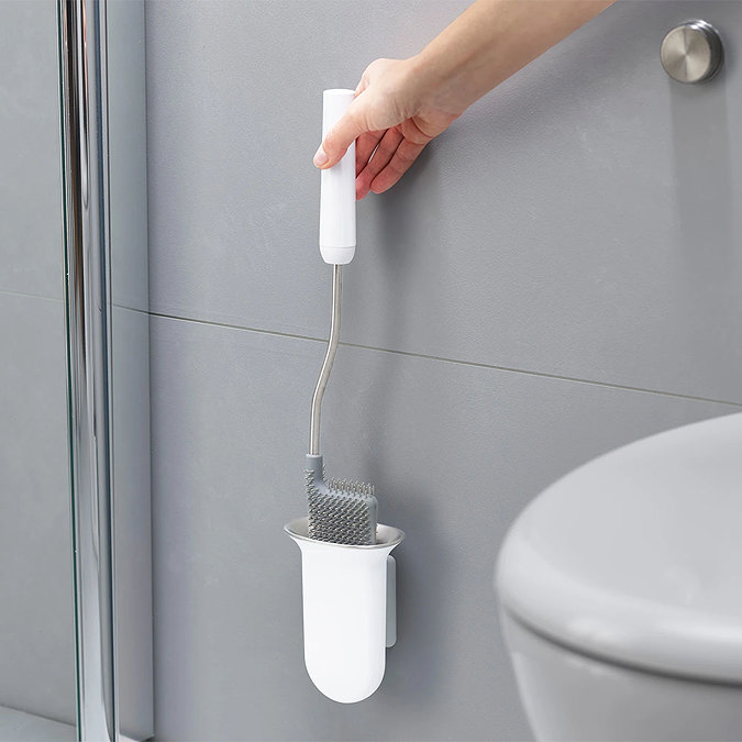 Joseph Joseph Flex Steel Wall Mounted Toilet Brush & Holder - 70528  Newest Large Image