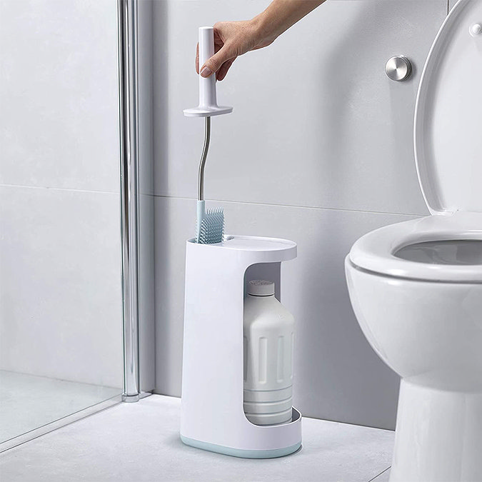 Joseph Joseph Flex Store Toilet Brush with Extra-large Caddy - Blue/White - 70536 additional Large