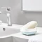 Joseph Joseph Slim Compact Soap Dish - White/Blue - 70502  Standard Large Image