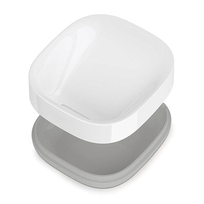 Joseph Joseph Slim Compact Soap Dish - White/Grey - 70511  Feature Large Image