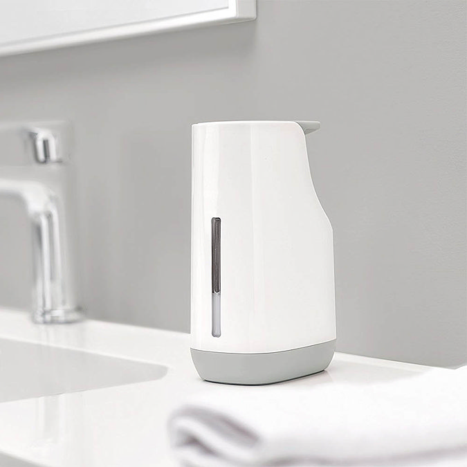 Joseph Joseph Slim Compact Soap Dispenser - White/Grey - 70512  Profile Large Image