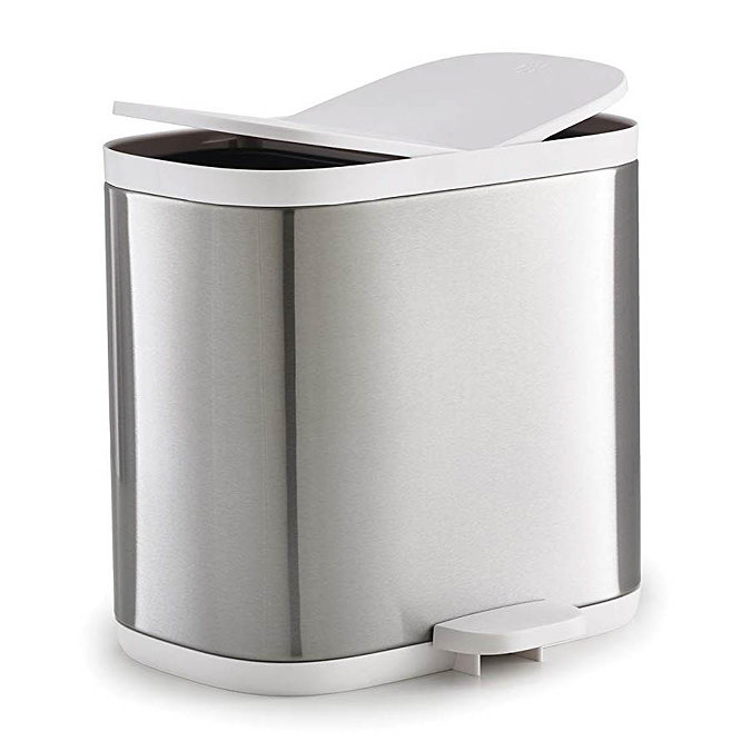 Joseph Joseph Split 6L Stainless Steel Bathroom Recycling Bin - 70520 Large Image