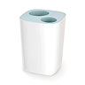 Joseph Joseph Split Bathroom Waste Separation Bin - White/Blue - 70505 Large Image