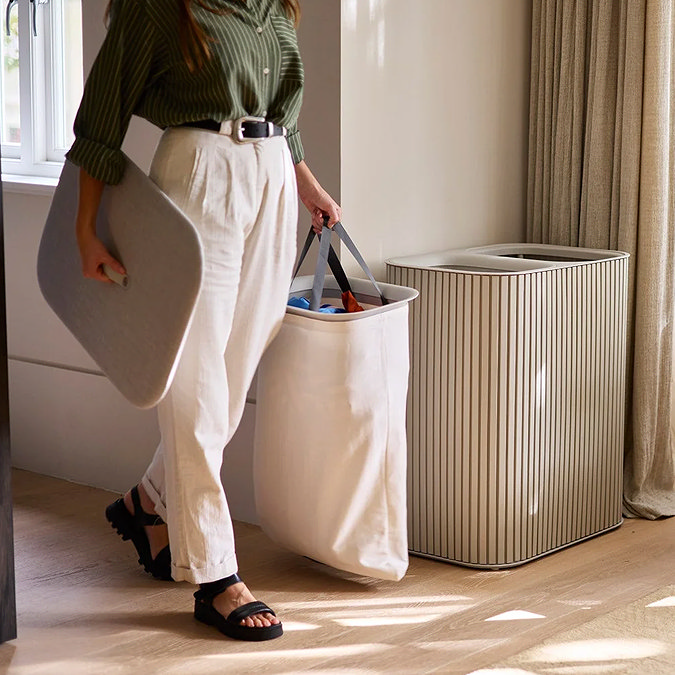 Joseph Joseph Tota Luxe 90L Laundry Separation Basket - Ecru