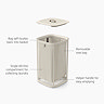 Joseph Joseph Tota One 60L Laundry Basket - Ecru