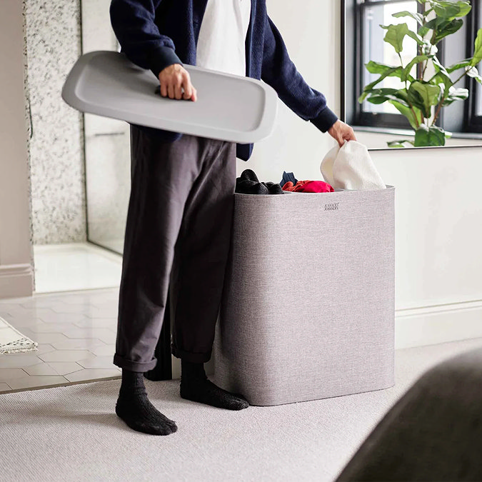 Joseph Joseph Tota Trio 90L Laundry Separation Basket - Grey