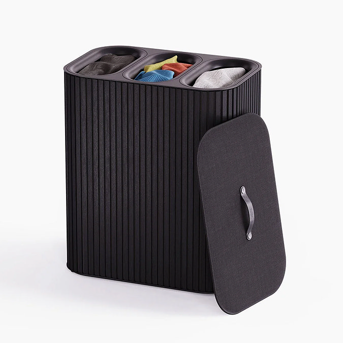 Joseph Joseph Tota Trio Luxe 90L Laundry Separation Basket - Black