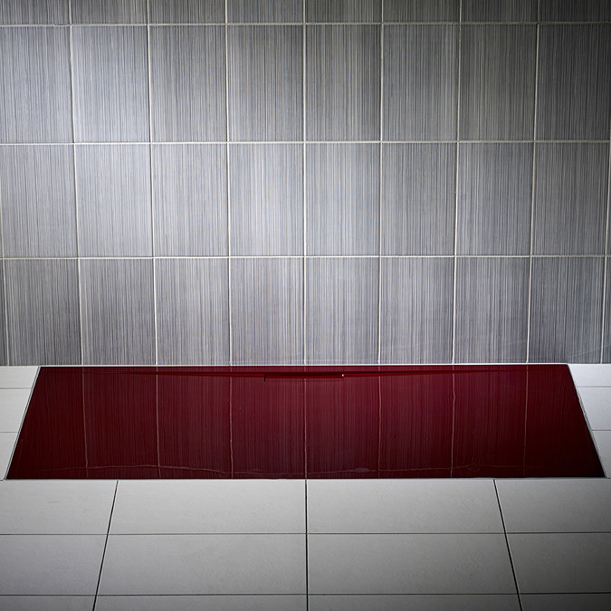 JT Evolved 25mm Rectangular Shower Tray - Malbec Red Newest Large Image