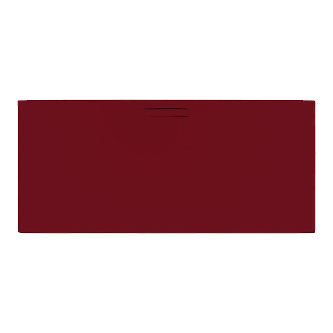 JT Evolved 25mm Rectangular Shower Tray - Malbec Red Large Image