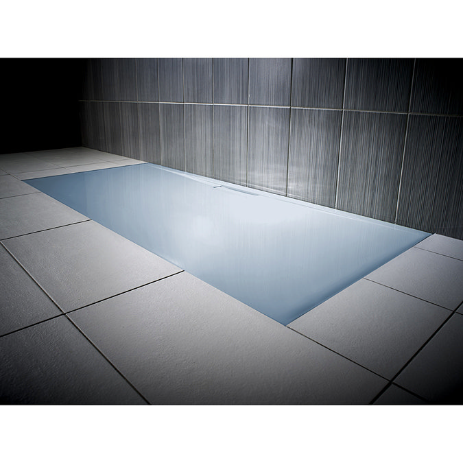 JT Evolved 25mm Rectangular Shower Tray - Pastel Blue  Newest Large Image