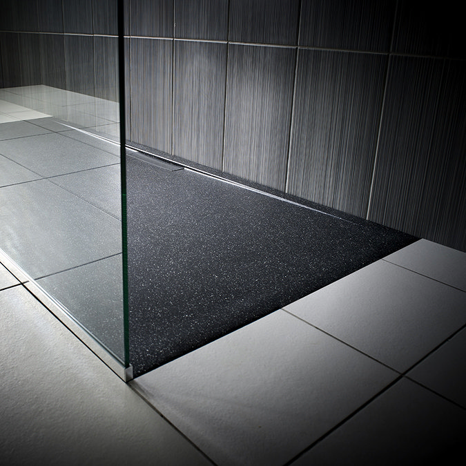 JT Evolved 25mm Square Shower Tray - Astro Black additional Large Image
