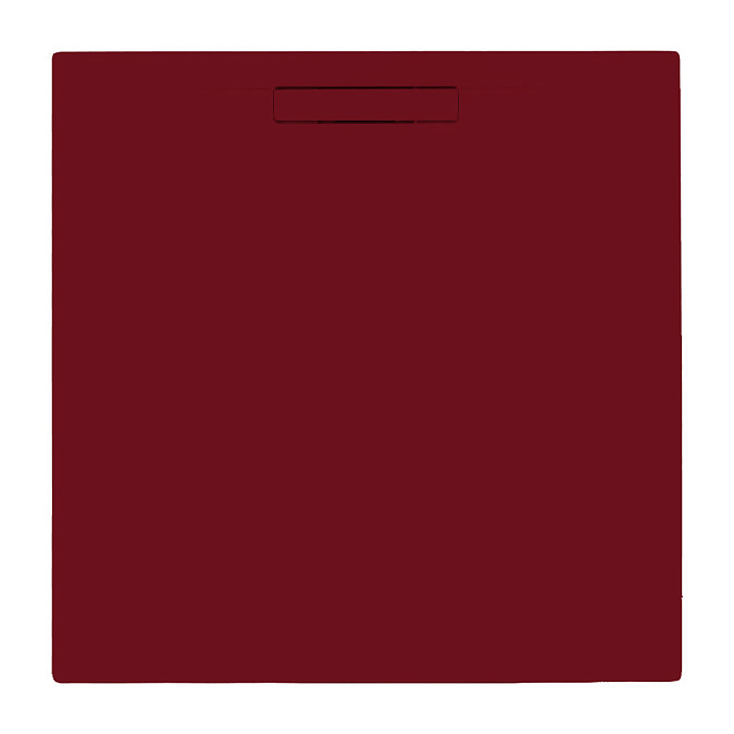 JT Evolved 25mm Square Shower Tray - Malbec Red Large Image