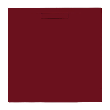 JT Evolved 25mm Square Shower Tray - Malbec Red  Profile Large Image