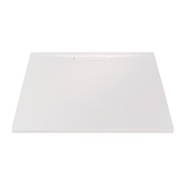 JT Evolved 25mm Square Shower Tray - Matt White  additional Large Image