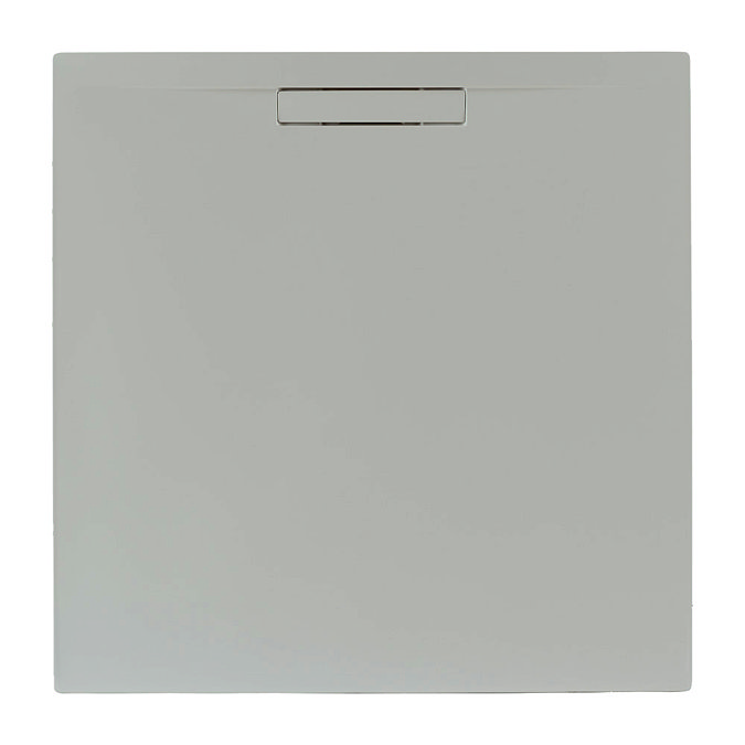 JT Evolved 25mm Square Shower Tray - Mistral Grey Large Image