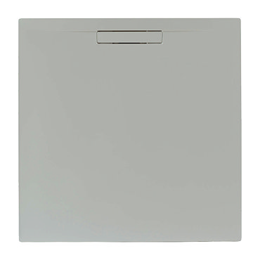 JT Evolved 25mm Square Shower Tray - Mistral Grey  Profile Large Image