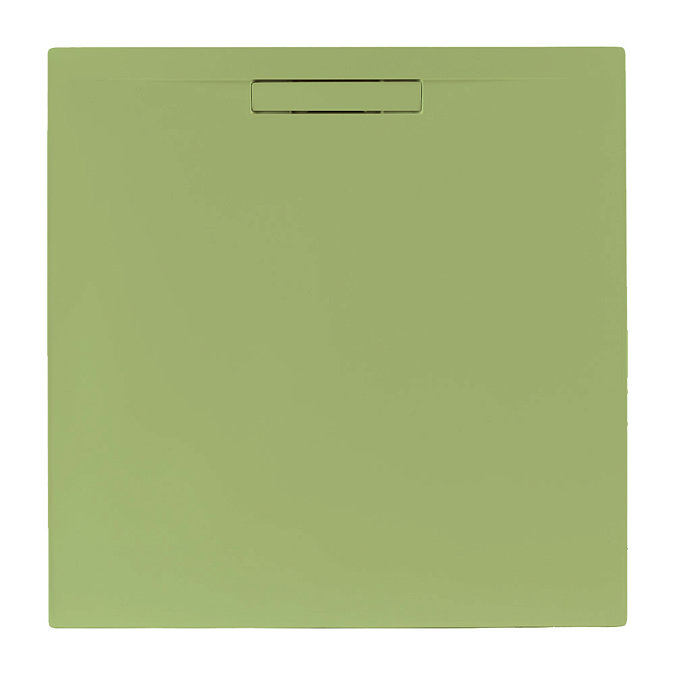 JT Evolved 25mm Square Shower Tray - Sage Green Large Image