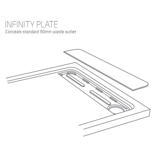 JT Natural - Quadrant Shower Tray - 2 x Size, 7 Colour Options Profile Large Image