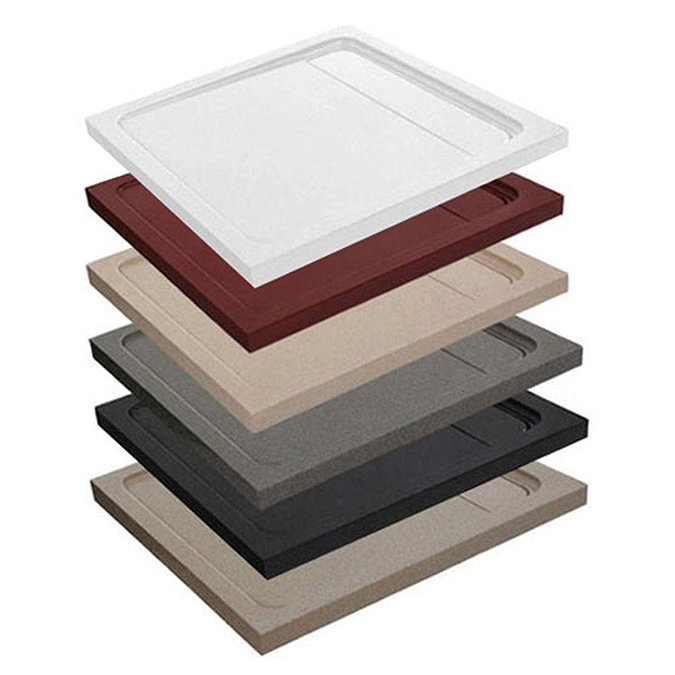 JT Natural - Square Shower Tray - 2 x Size, Various Colour Options Large Image
