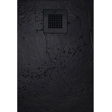 JT Softstone Shower Tray with Colour Matching Grill - Black - Various Sizes Profile Large Image