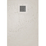 JT Softstone Shower Tray with Colour Matching Grill - Cream - Various Sizes Large Image