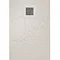 JT Softstone Shower Tray with Colour Matching Grill - Cream - Various Sizes Large Image