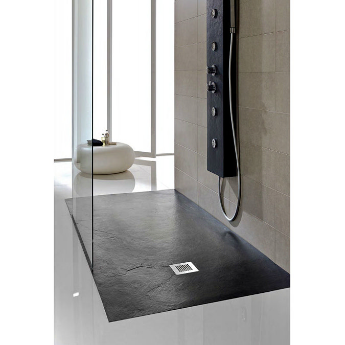 JT Softstone Shower Tray with Colour Matching Grill - White - Various Sizes Profile Large Image