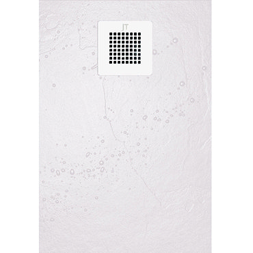 JT Softstone Shower Tray with Colour Matching Grill - White - Various Sizes Profile Large Image