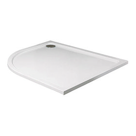 JT40 Fusion Offset Quadrant Anti-Slip Shower Tray with Waste - Left Hand - Various Size Options Larg