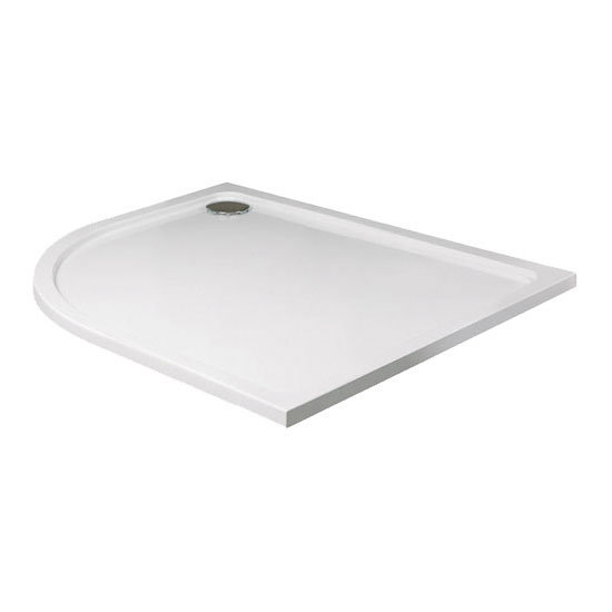 JT40 Fusion Offset Quadrant Anti-Slip Shower Tray with Waste - Left Hand - Various Size Options Larg