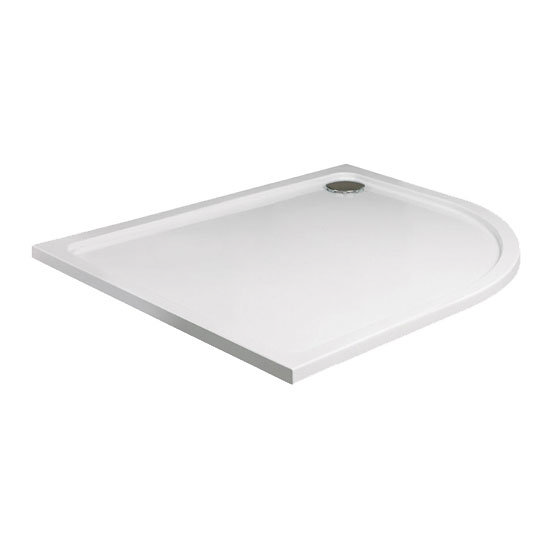 JT40 Fusion Offset Quadrant Anti-Slip Shower Tray with Waste - Right Hand - Various Size Options Lar